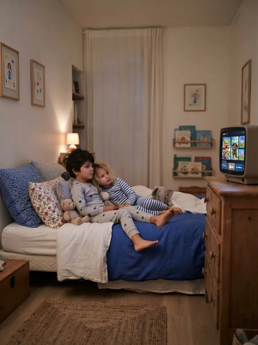 Enfants devant la télé