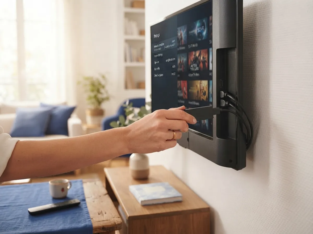 Télévision et clé de streaming